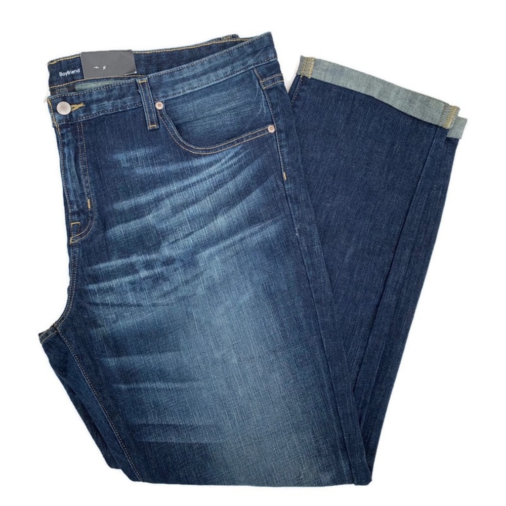 Mossimo Supply Co. Target Low Rise Boyfriend Whiskered Rolled Hem Jeans NWT 18R